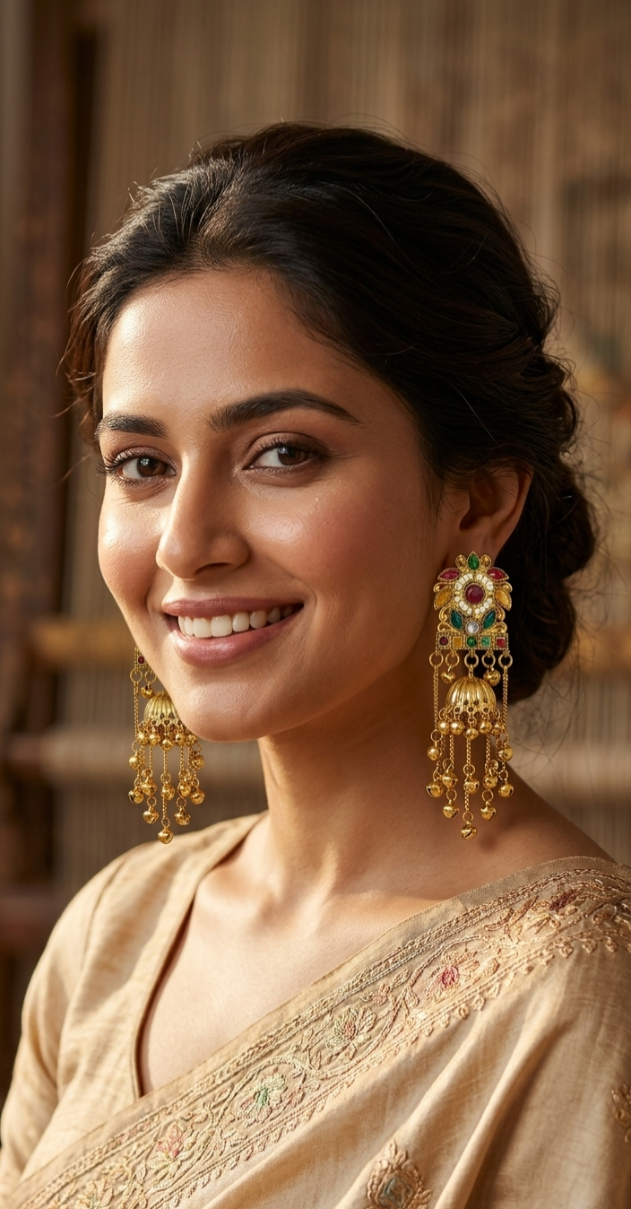 Multi Kashmiri Earrings